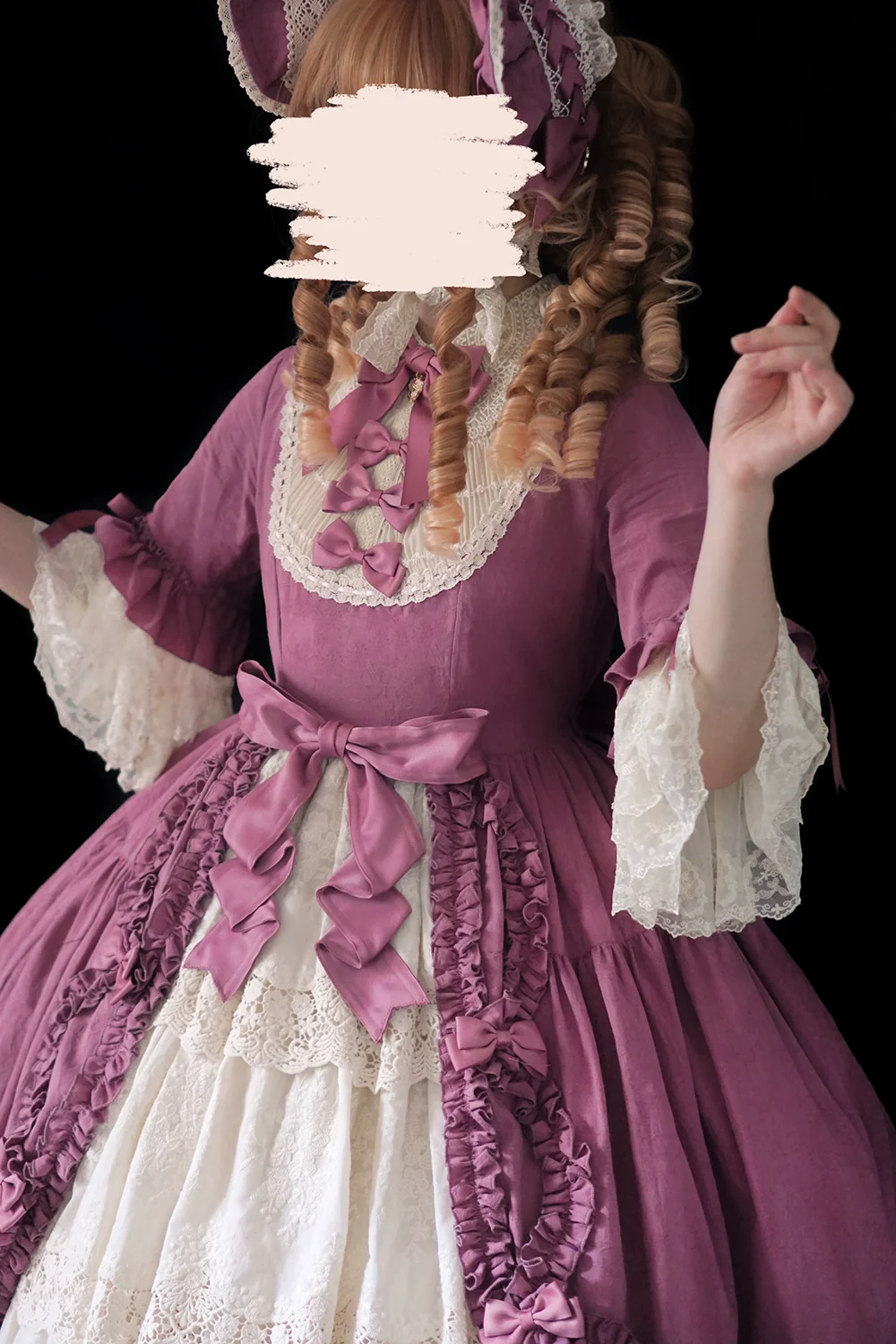 Lilyka Garden - Classic Lolita OP Dress Set Elegant Floral Wall Princess Sleeve - Image 63