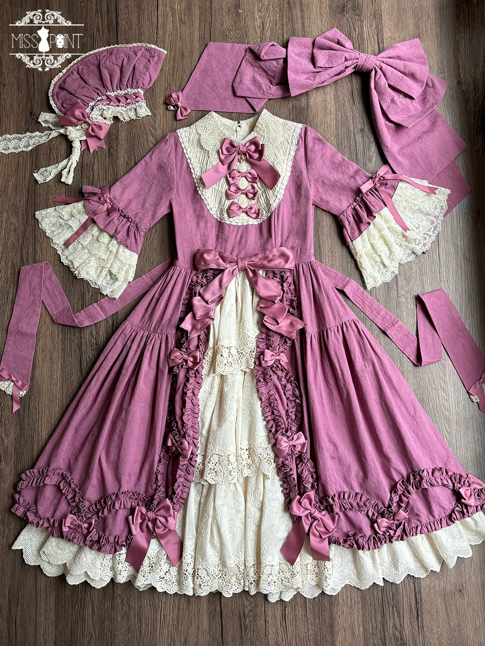 Lilyka Garden - Classic Lolita OP Dress Set Elegant Floral Wall Princess Sleeve - Image 67