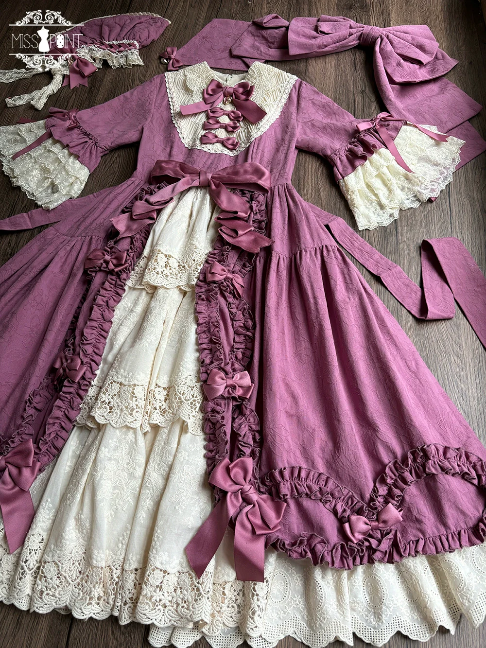 Lilyka Garden - Classic Lolita OP Dress Set Elegant Floral Wall Princess Sleeve - Image 68