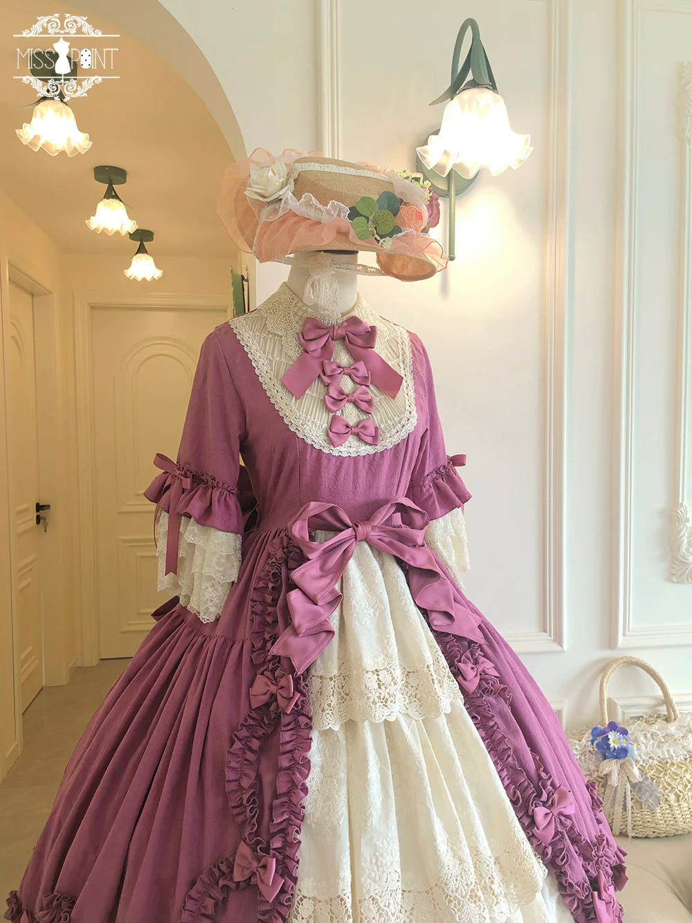 Lilyka Garden - Classic Lolita OP Dress Set Elegant Floral Wall Princess Sleeve - Image 74