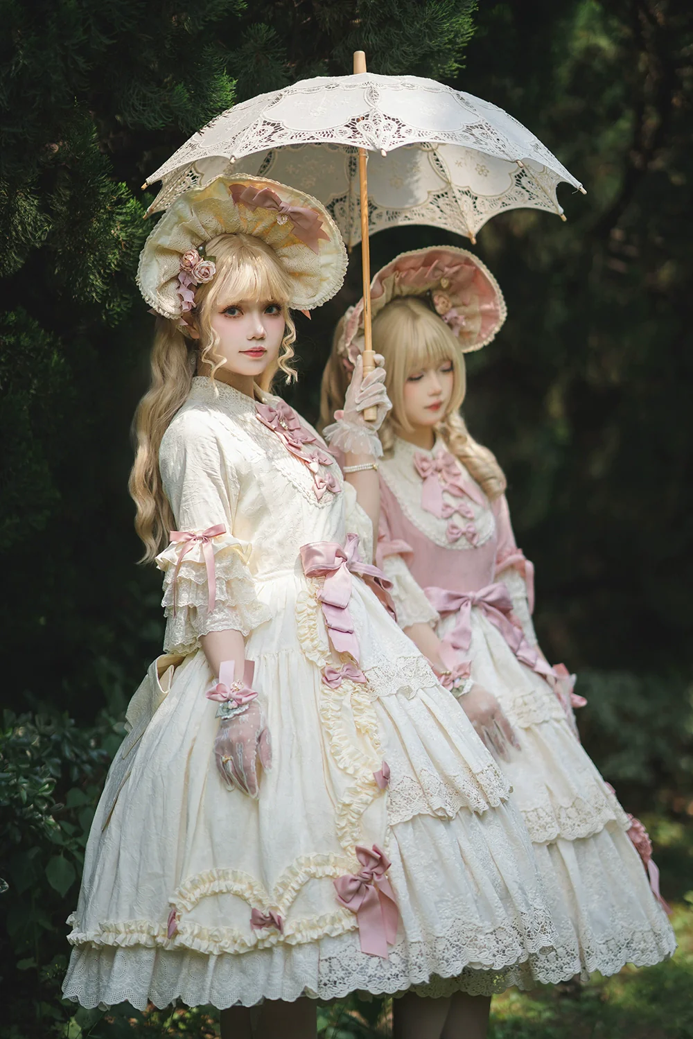 Lilyka Garden - Classic Lolita OP Dress Set Elegant Floral Wall Princess Sleeve - Image 78