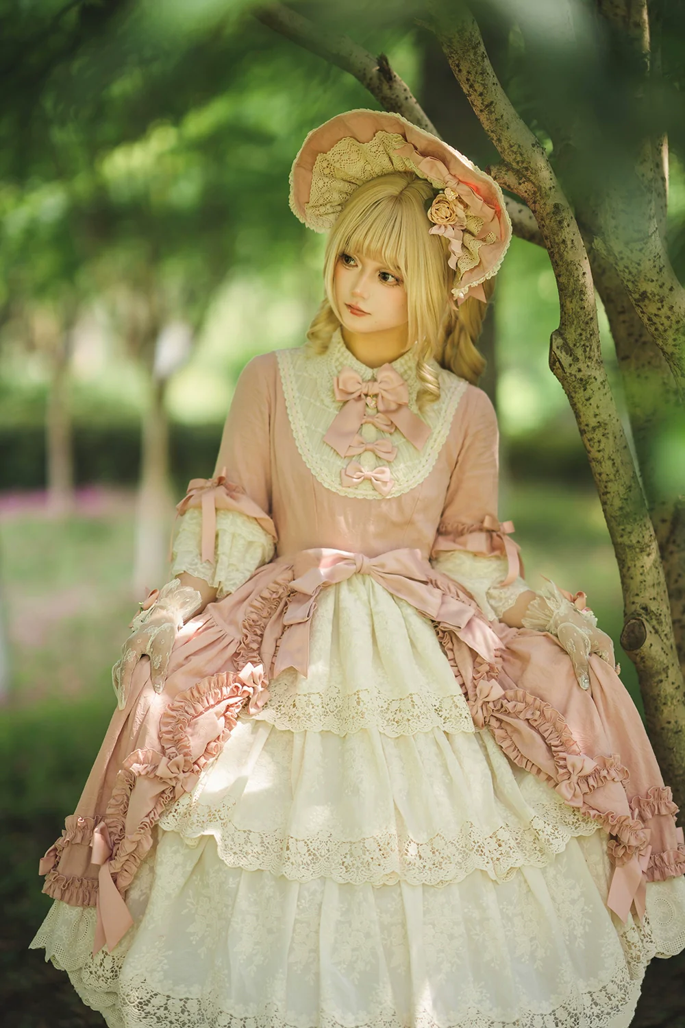 Lilyka Garden - Classic Lolita OP Dress Set Elegant Floral Wall Princess Sleeve - Image 85