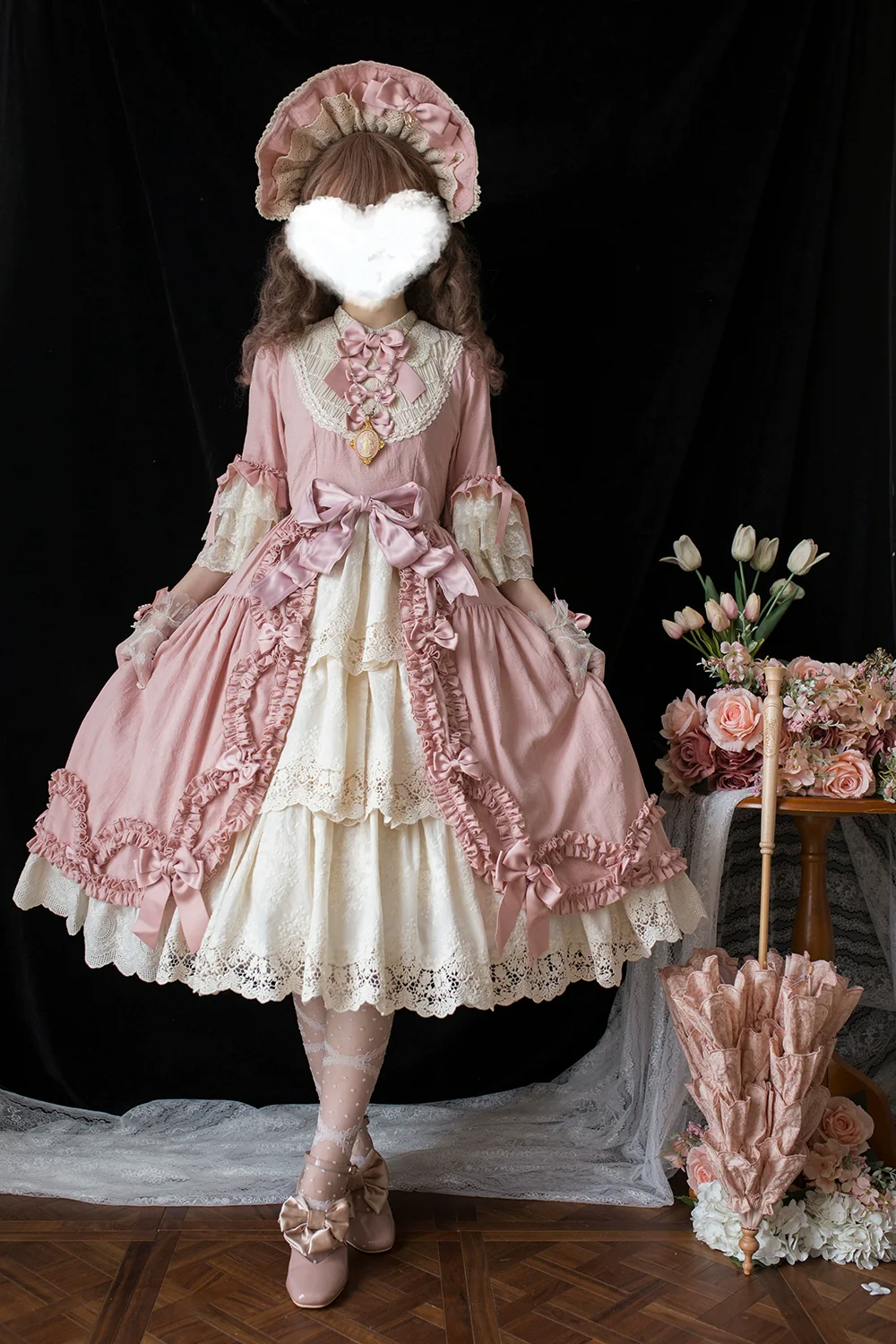 Lilyka Garden - Classic Lolita OP Dress Set Elegant Floral Wall Princess Sleeve - Image 91