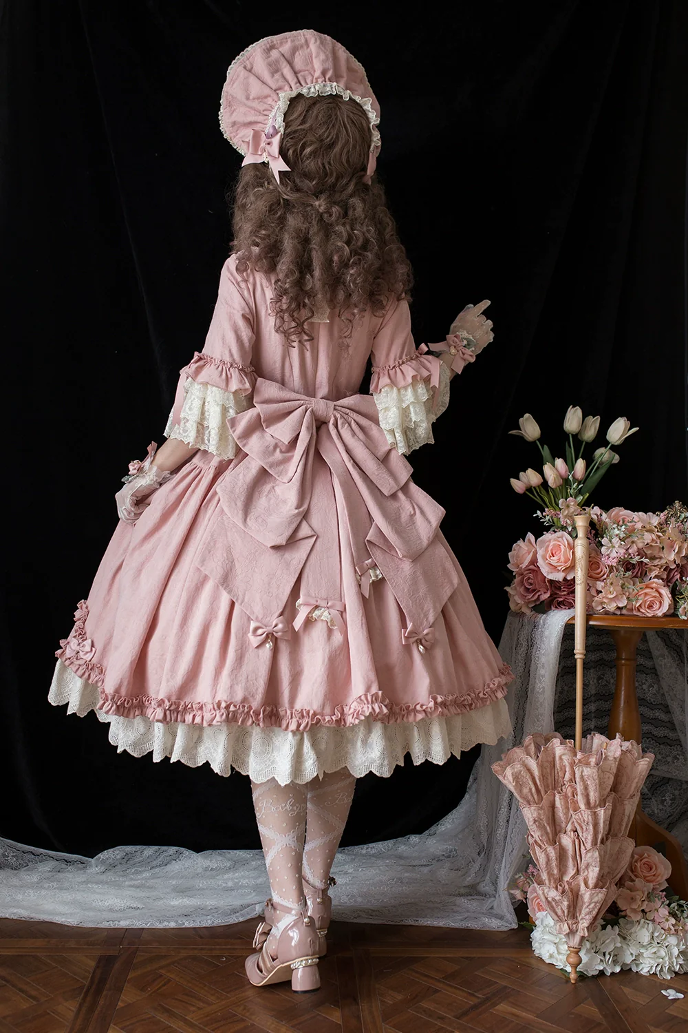 Lilyka Garden - Classic Lolita OP Dress Set Elegant Floral Wall Princess Sleeve - Image 95