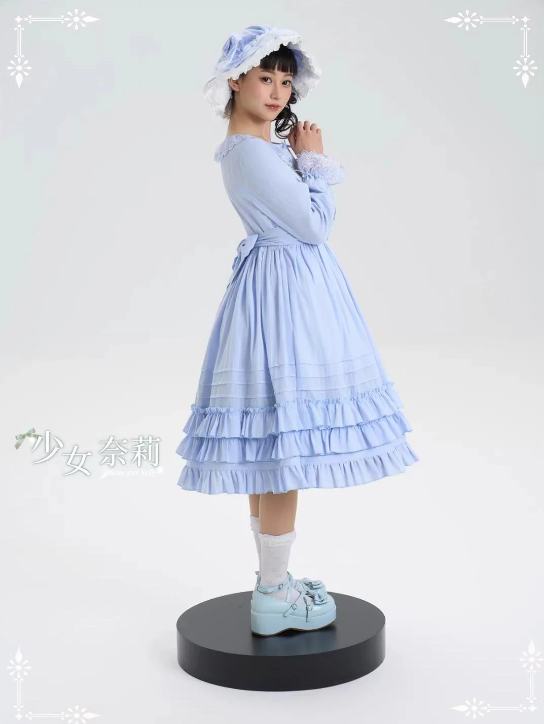 Maiden Nelly - Classic Lolita OP Dress, Embroidered Flowers - Image 23