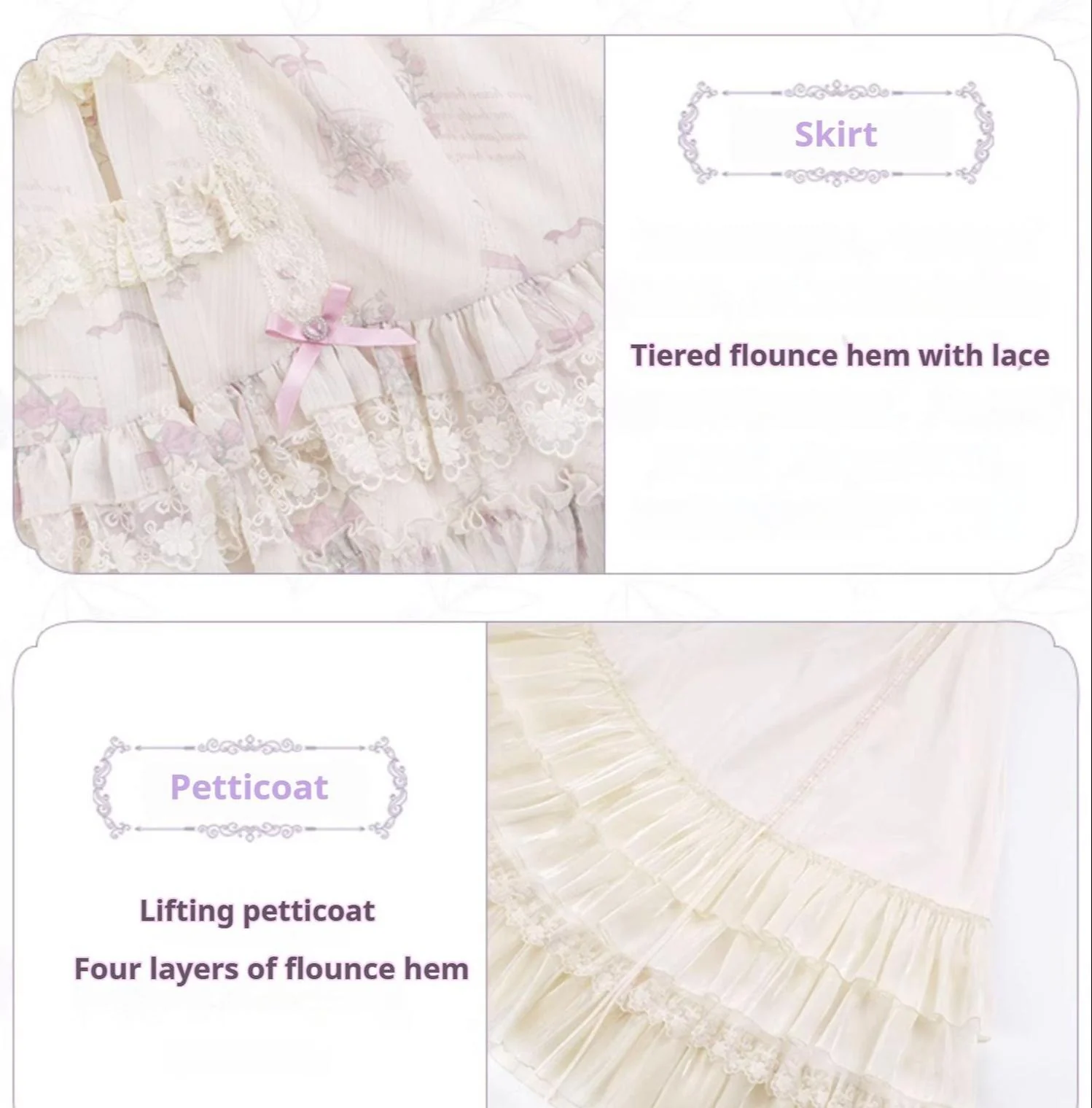 With PUJI - Nanke - Edwardian Collar Classic Lolita OP Dress Outfit - Image 27