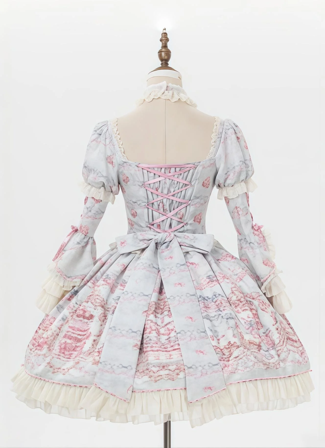 Victorian Cake - Classic Lolita OP Dress, Strawberry Cake Print - Image 21
