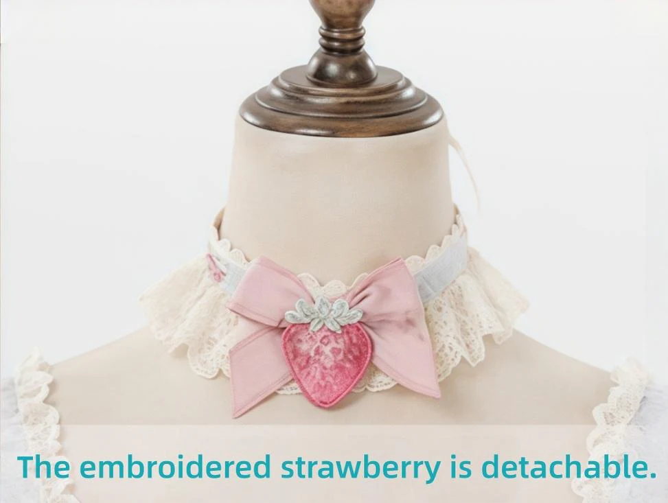 Victorian Cake - Classic Lolita OP Dress, Strawberry Cake Print - Image 26
