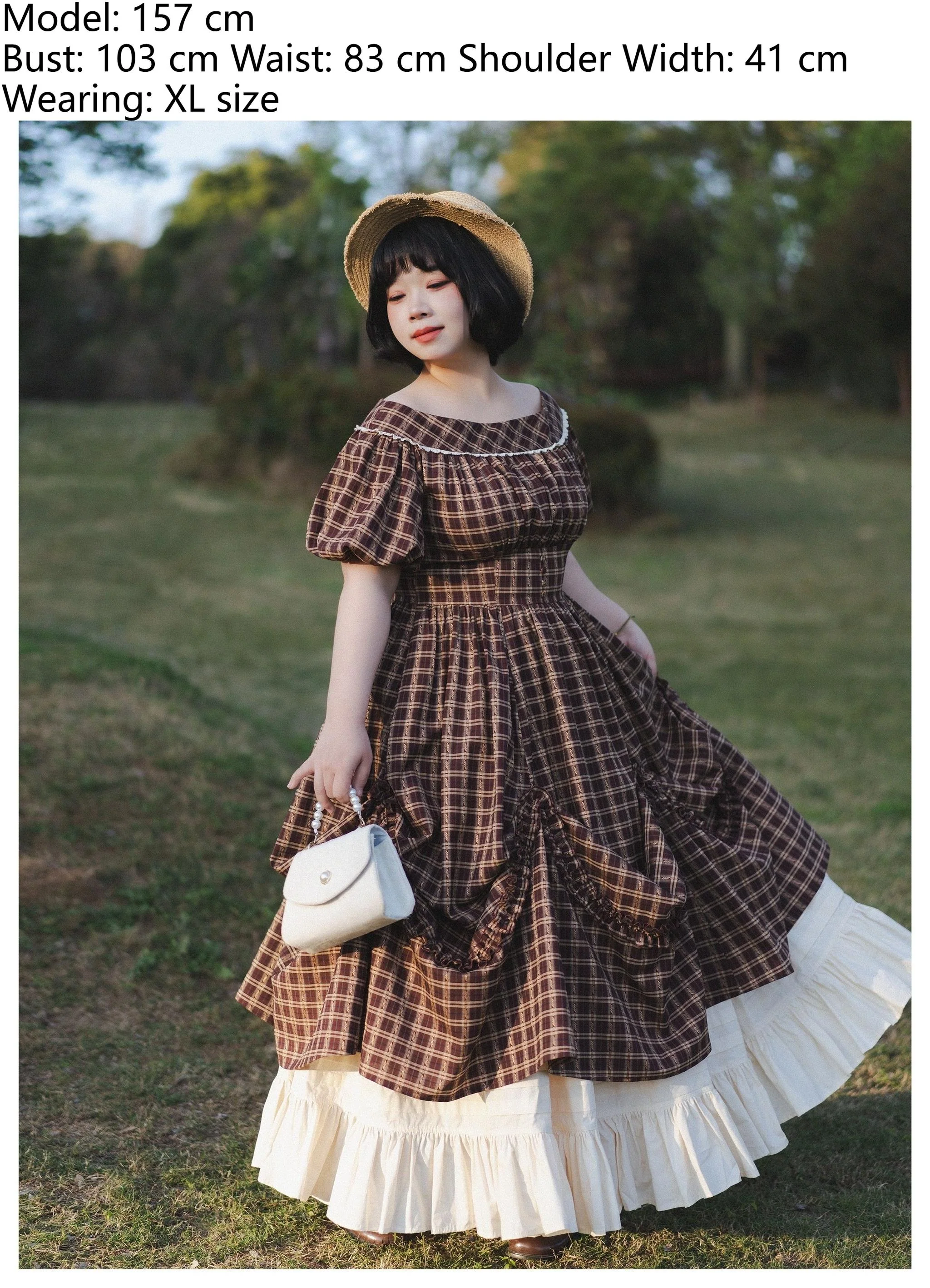 Forest Picnic - Classic Lolita OP Dress with Off-Shoulder and Lifting Hem - Image 15