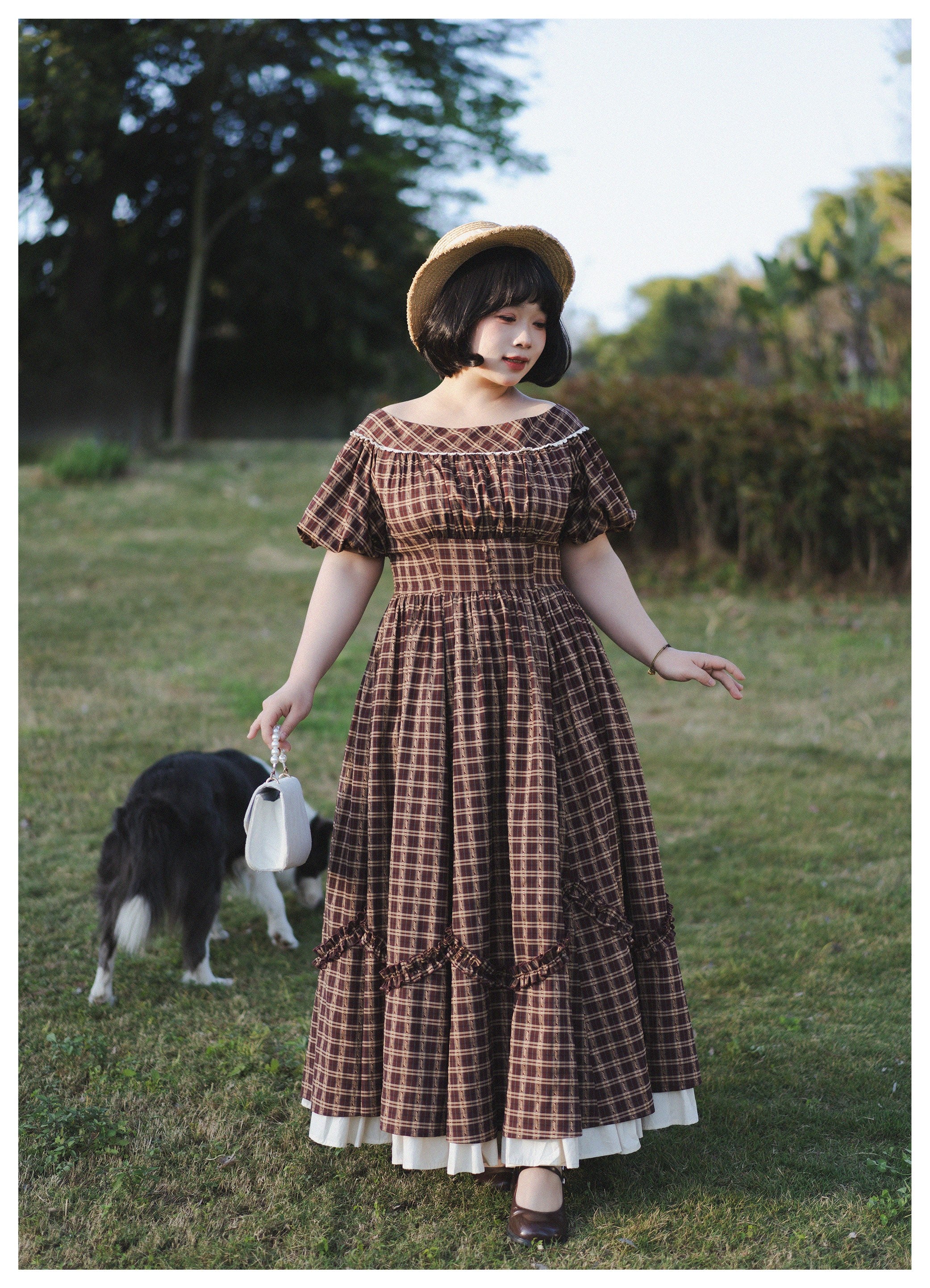 Forest Picnic - Classic Lolita OP Dress with Off-Shoulder and Lifting Hem - Image 20