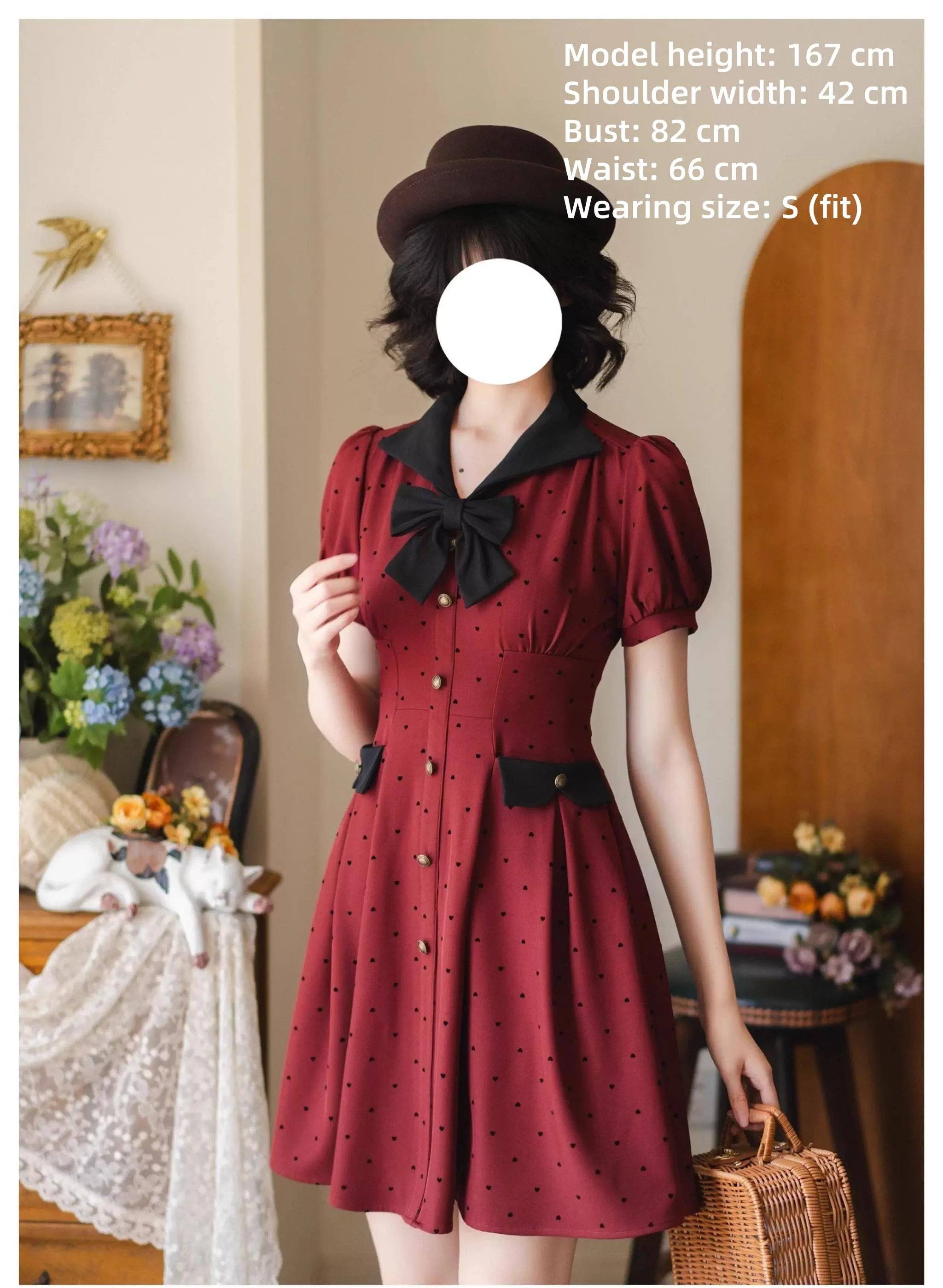 Forest Polka-Dot - Classic Lolita OP Dress With Polka Dots & Pockets - Image 12