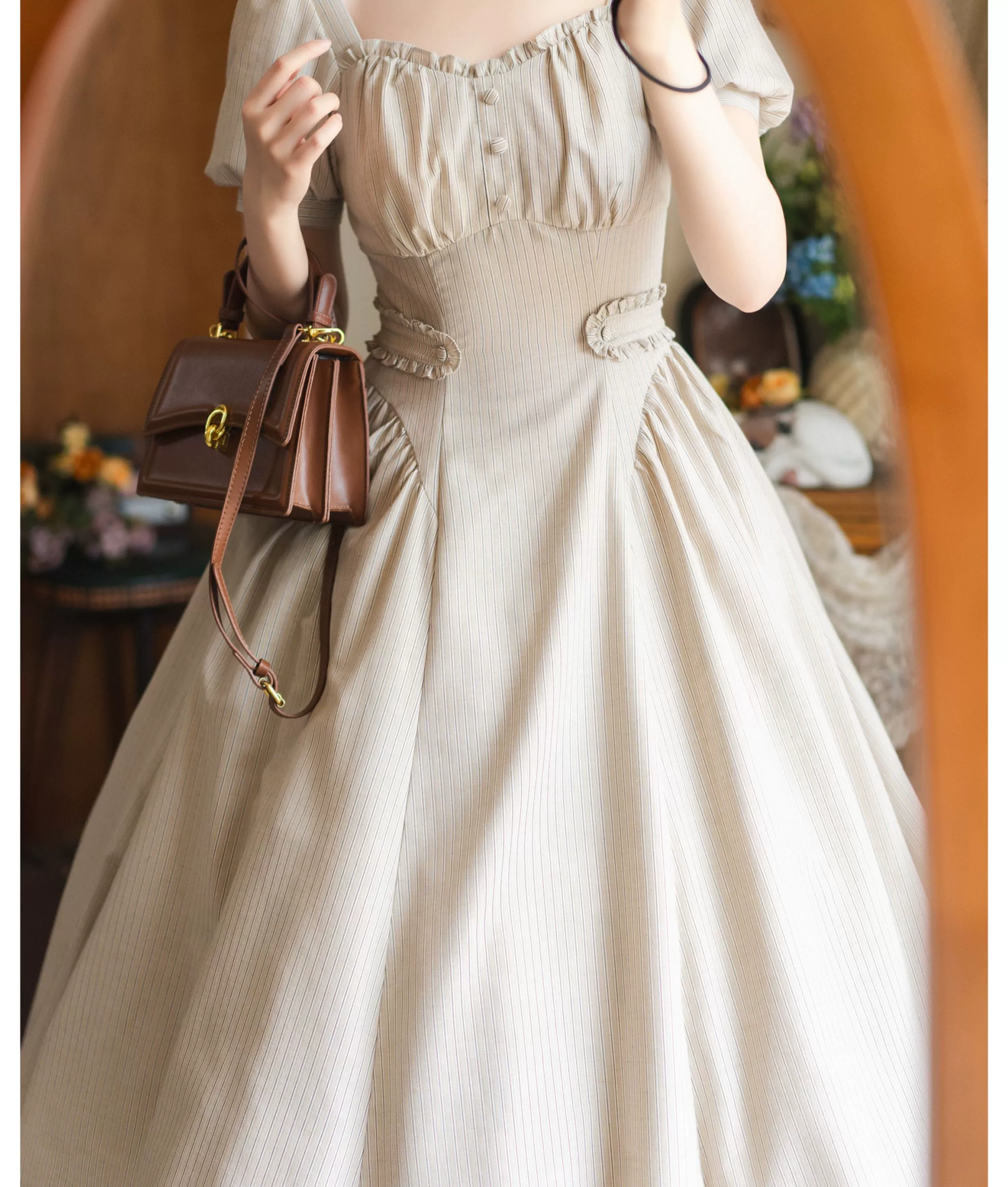 Chantilly Forest - Classic Lolita OP Dress With Square Neck & Underskirt - Image 19