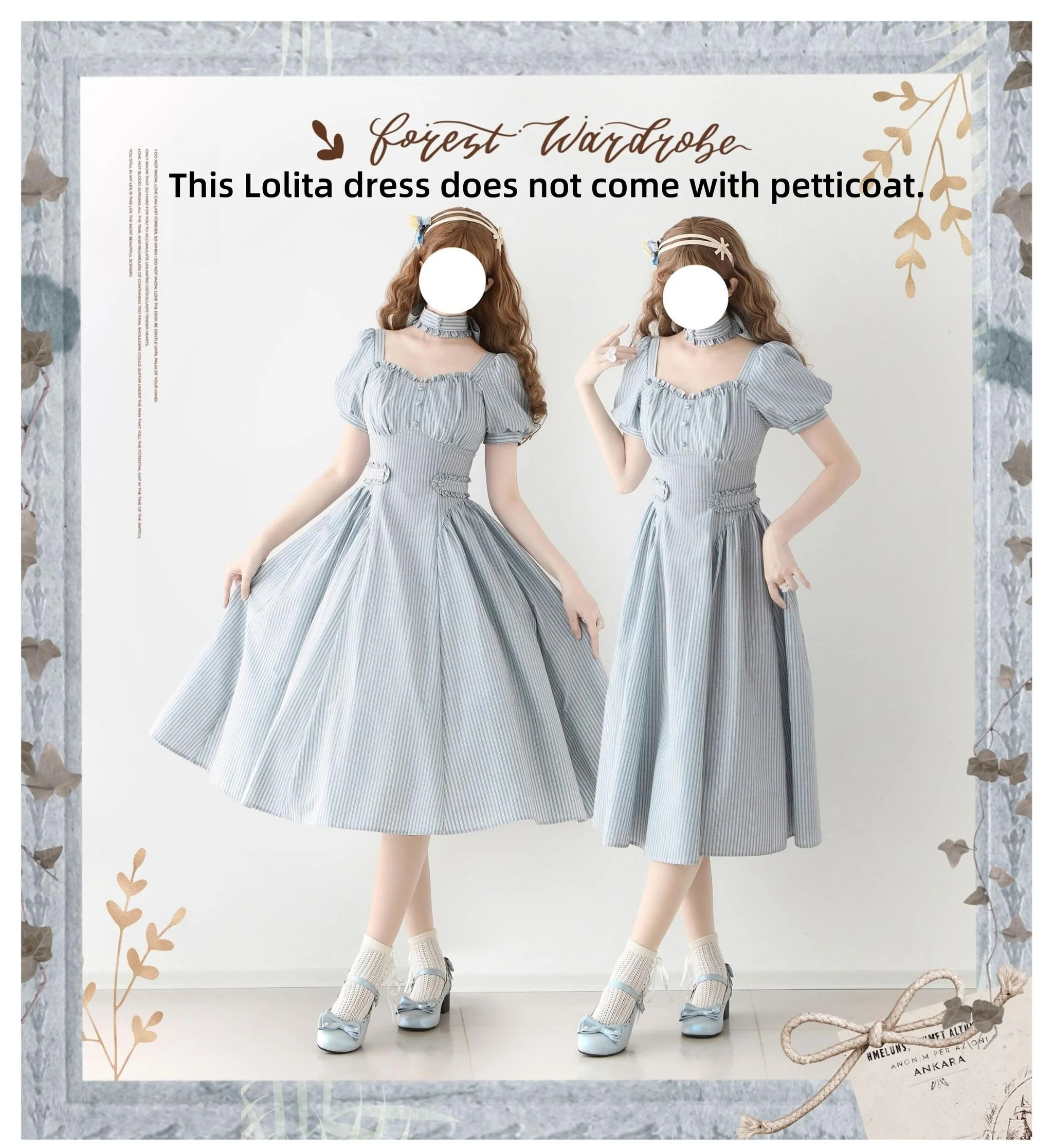 Chantilly Forest - Classic Lolita OP Dress With Square Neck & Underskirt - Image 40