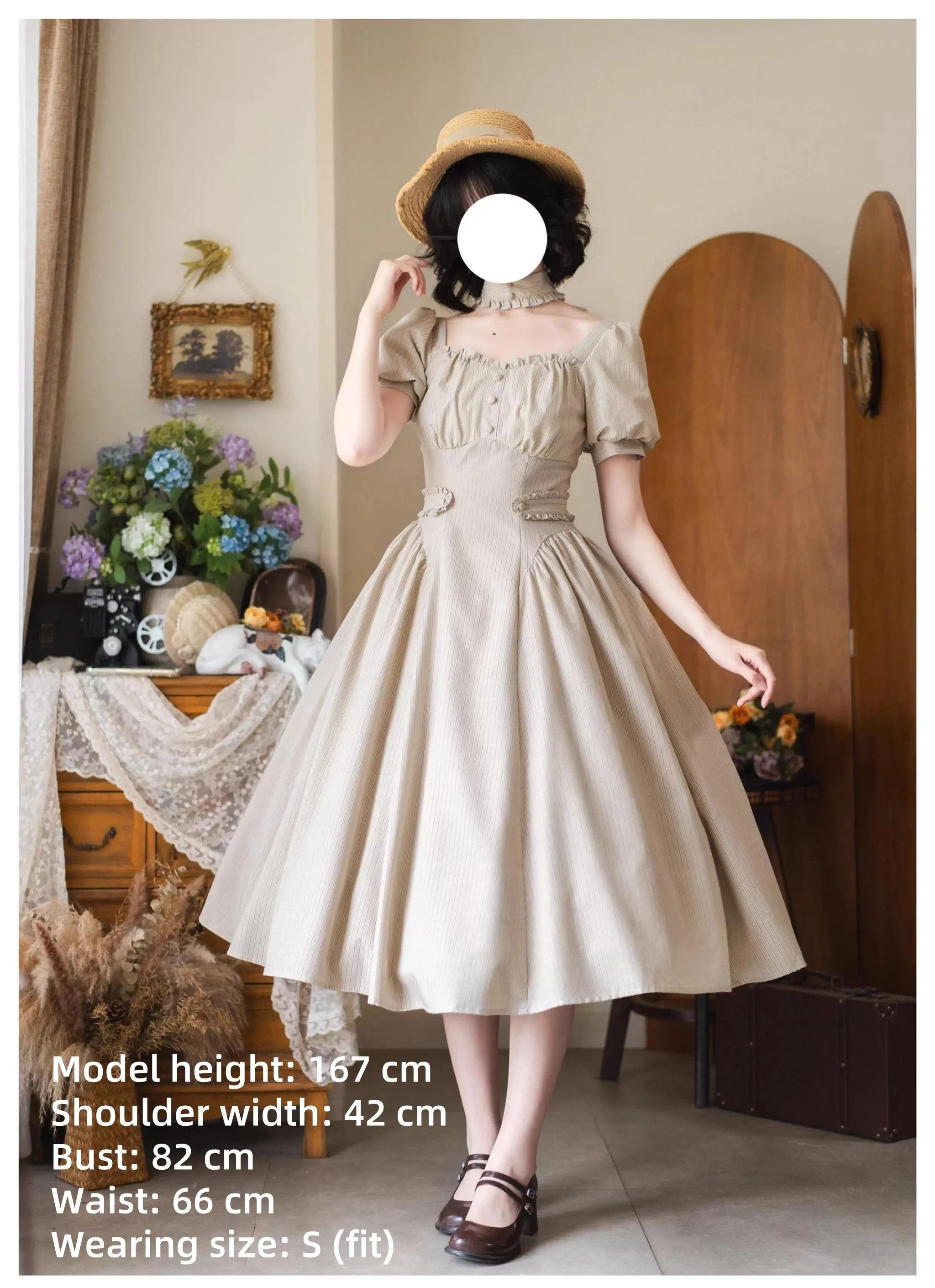 Chantilly Forest - Classic Lolita OP Dress With Square Neck & Underskirt - Image 45