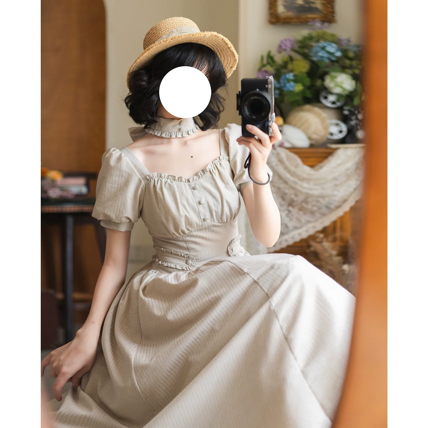 Chantilly Forest - Classic Lolita OP Dress With Square Neck & Underskirt - Image 46