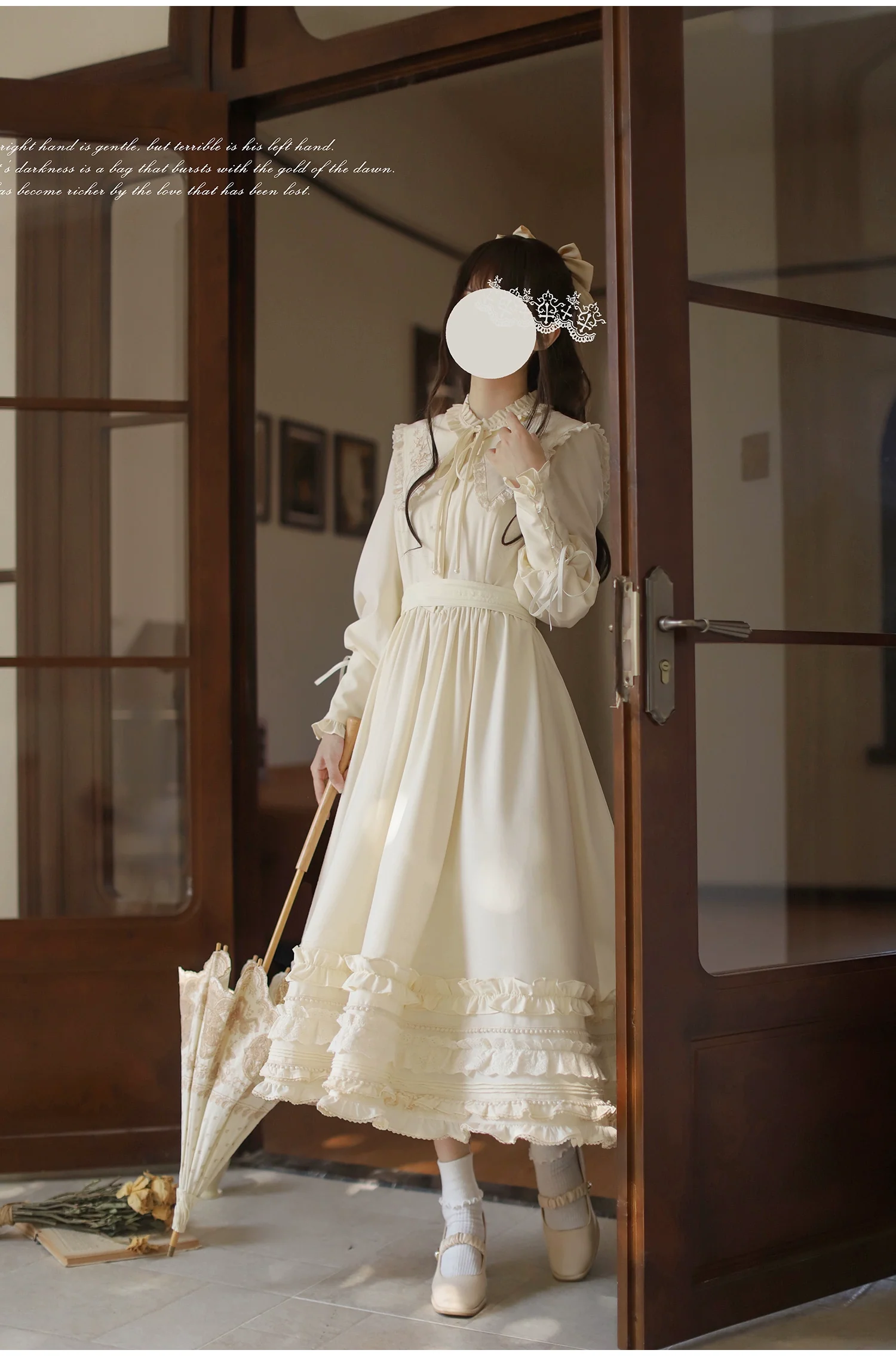 HuTaoMuJK - Wind Kiss Tulip - Classic Lolita OP Elegant Lolita Cardigan - Image 2