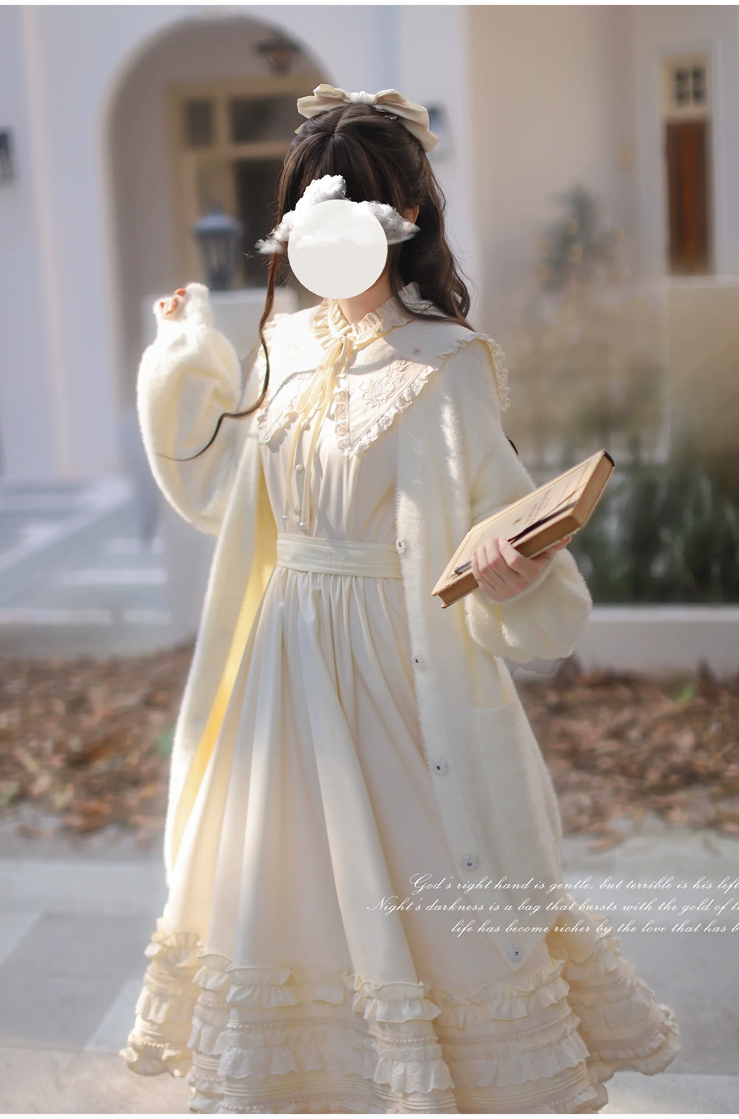 HuTaoMuJK - Wind Kiss Tulip - Classic Lolita OP Elegant Lolita Cardigan - Image 21