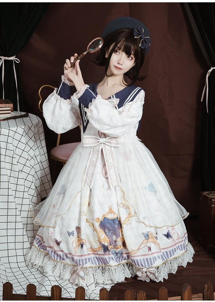 Classic Lolita OP Sailor Collar Elegant Lolita Dress - Image 8