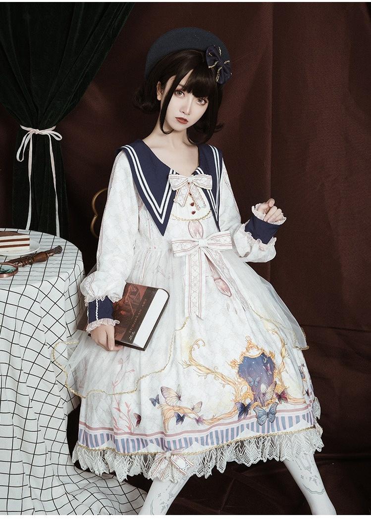 Classic Lolita OP Sailor Collar Elegant Lolita Dress - Image 9