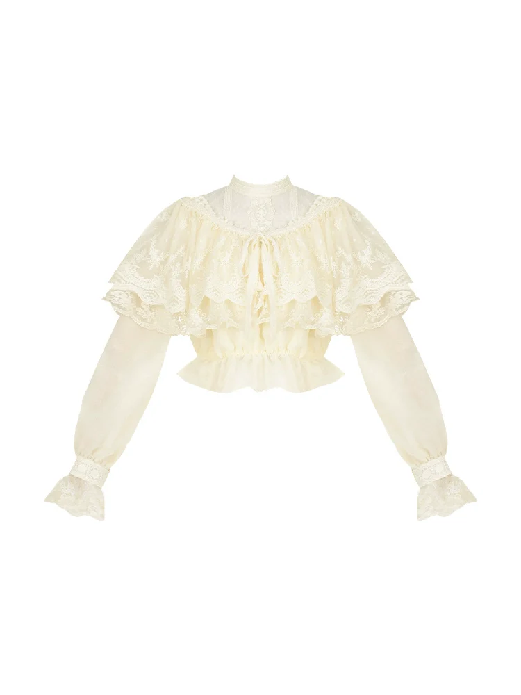 With PUJI - Love Poem - Classic Lolita Shawl 3-Color Versatile Spring Innerwear - Image 24