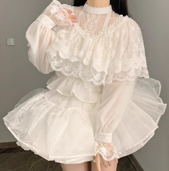 With PUJI - Love Poem - Classic Lolita Shawl 3-Color Versatile Spring Innerwear - Image 7