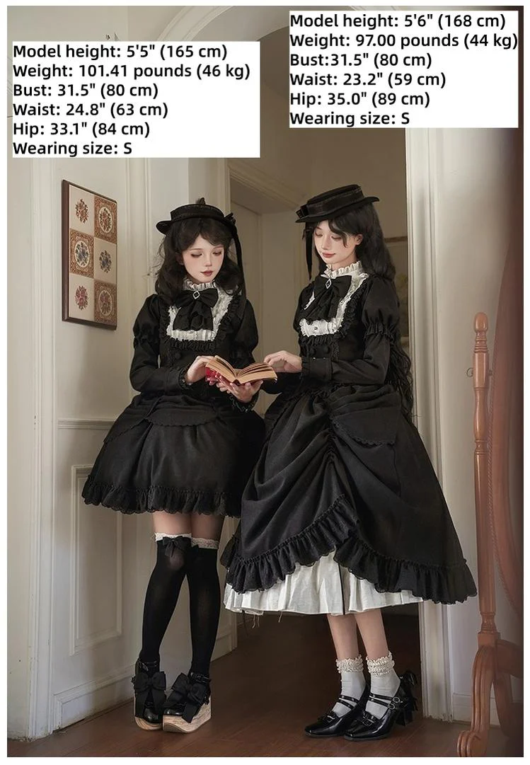 With PUJI - Fog City Time Difference - Classic Lolita SK & Blouse Suit - Image 10