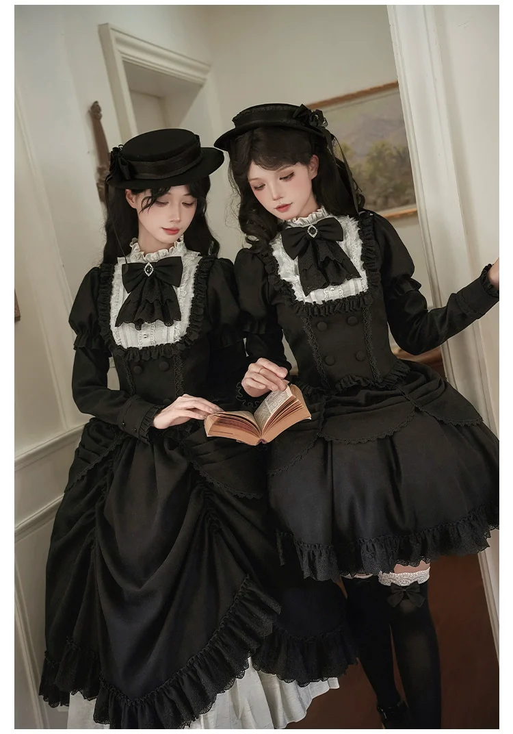 With PUJI - Fog City Time Difference - Classic Lolita SK & Blouse Suit - Image 13
