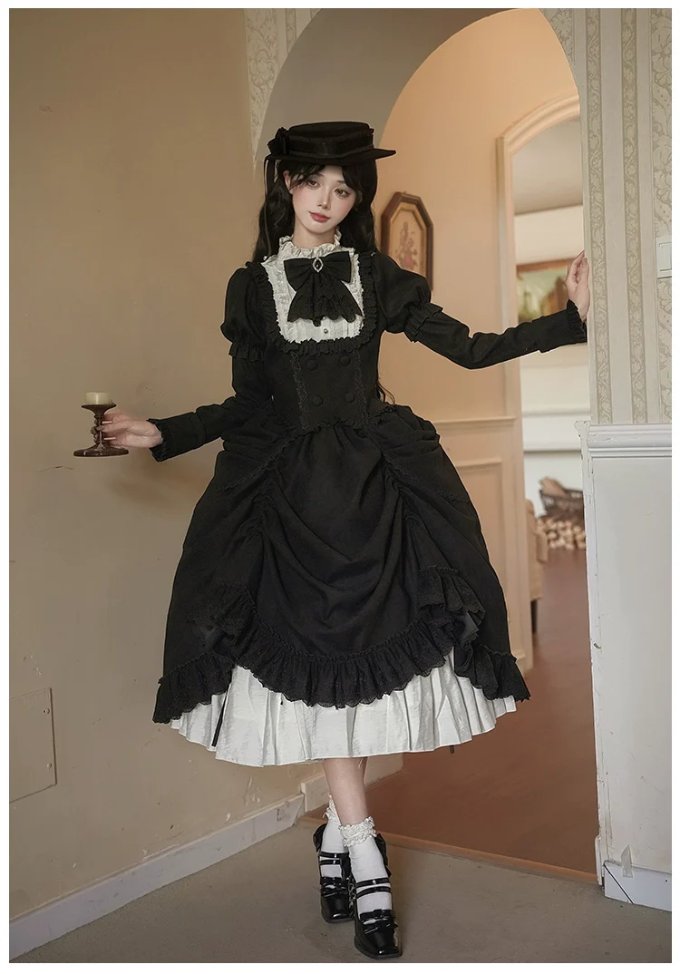 With PUJI - Fog City Time Difference - Classic Lolita SK & Blouse Suit - Image 16