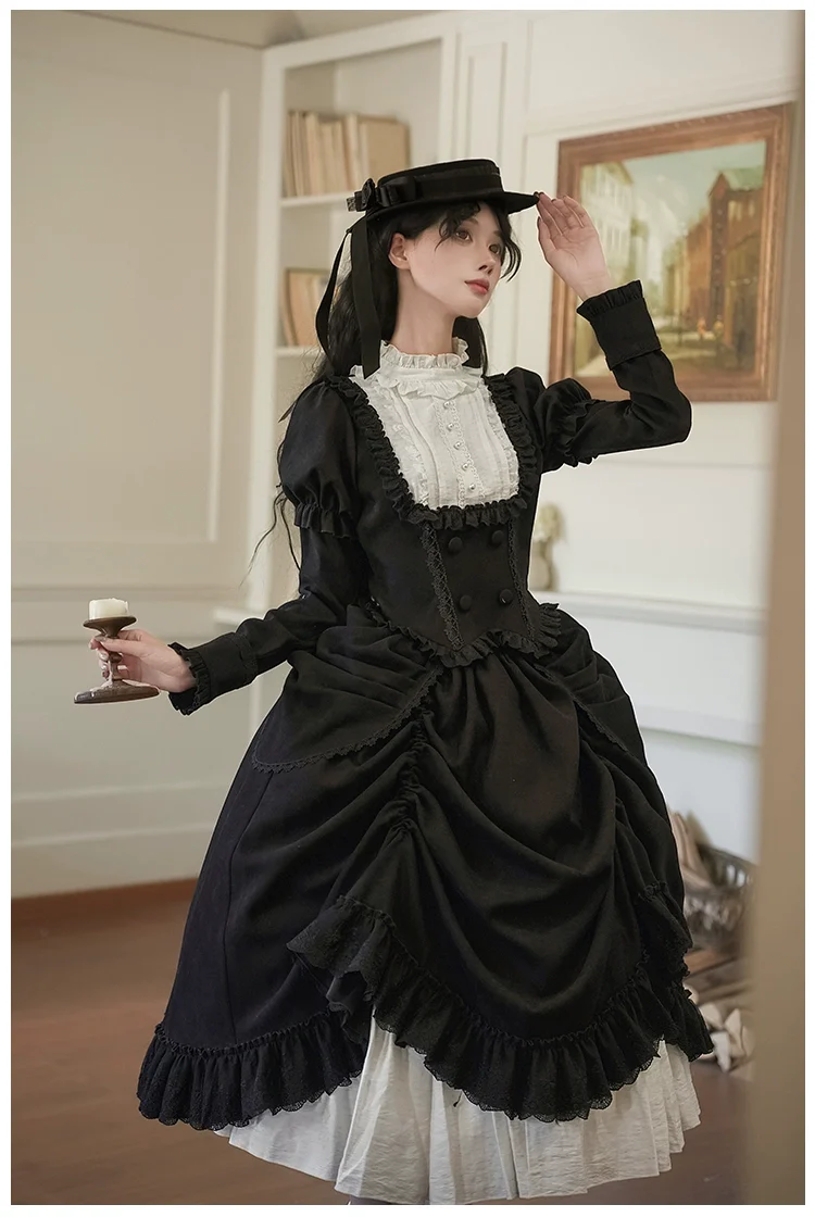 With PUJI - Fog City Time Difference - Classic Lolita SK & Blouse Suit - Image 20
