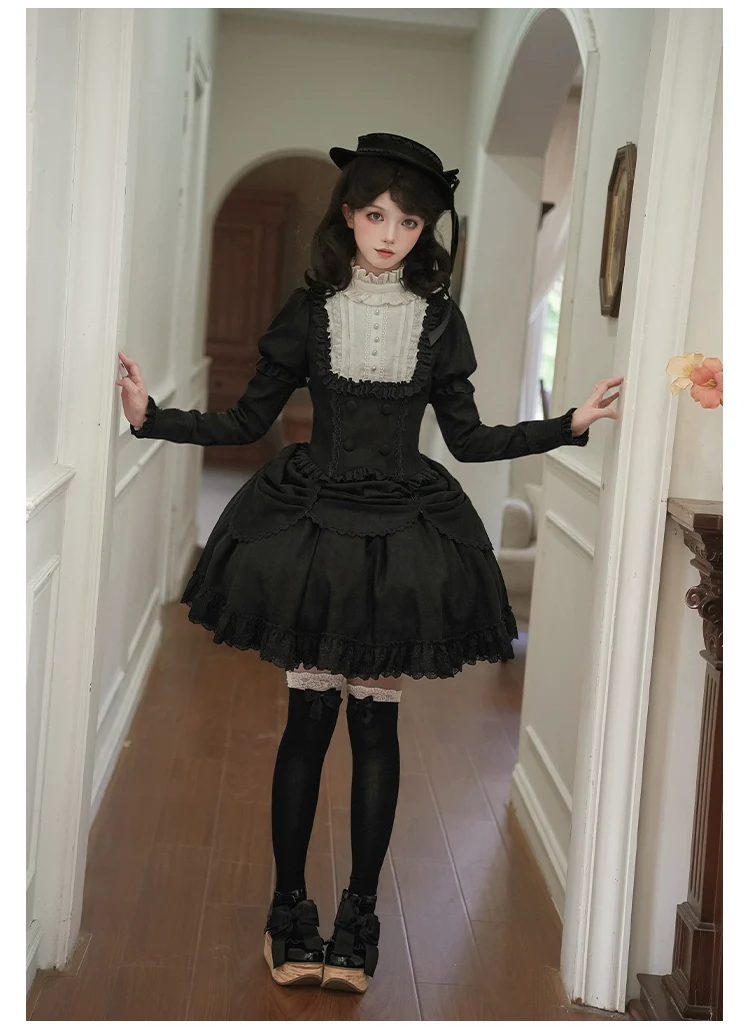 With PUJI - Fog City Time Difference - Classic Lolita SK & Blouse Suit - Image 24
