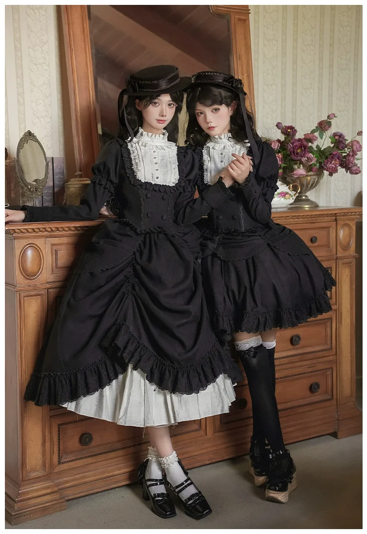 With PUJI - Fog City Time Difference - Classic Lolita SK & Blouse Suit - Image 3