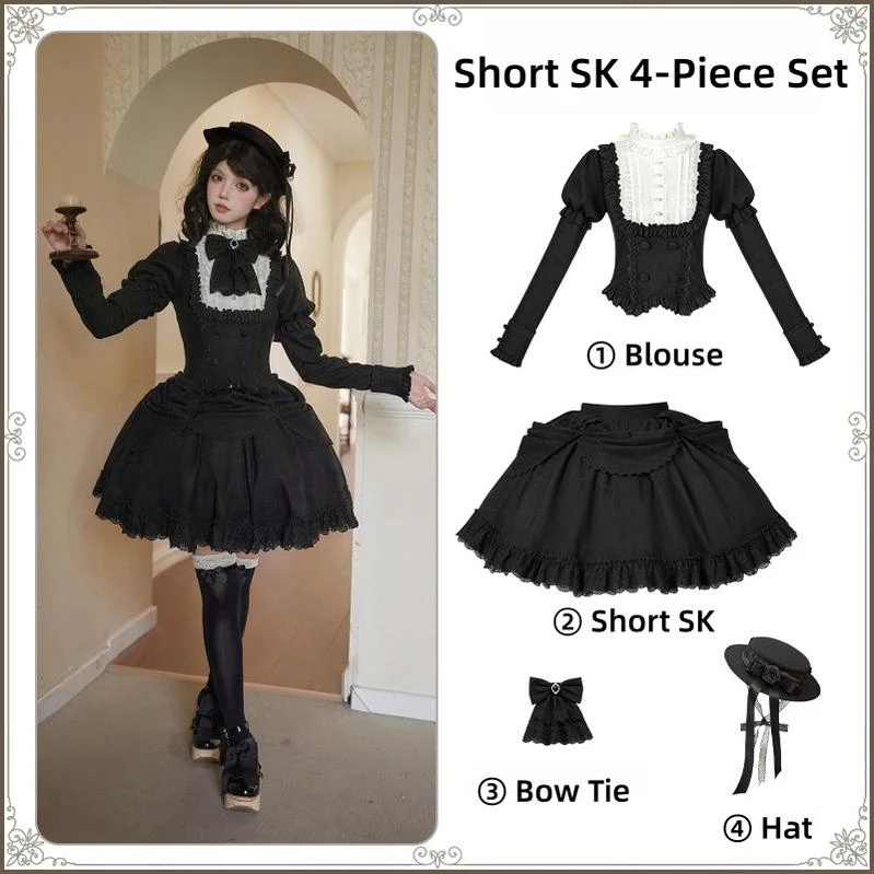 With PUJI - Fog City Time Difference - Classic Lolita SK & Blouse Suit - Image 5
