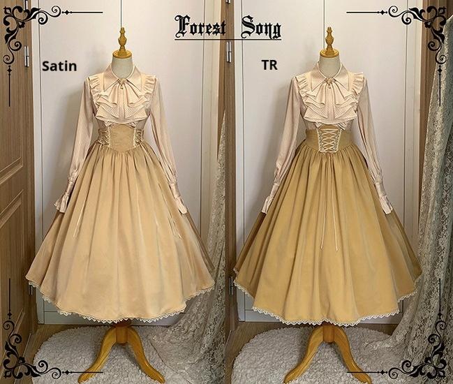 Astris - Classic Lolita SK Double-sided Wearing Fishbone Skirt - Image 24