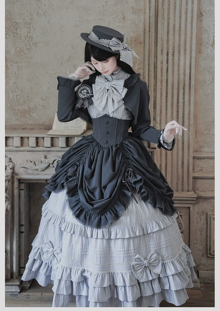 Alice Girl - Duke of Victoria - Classic Lolita SK & Overskirt Set - Image 3