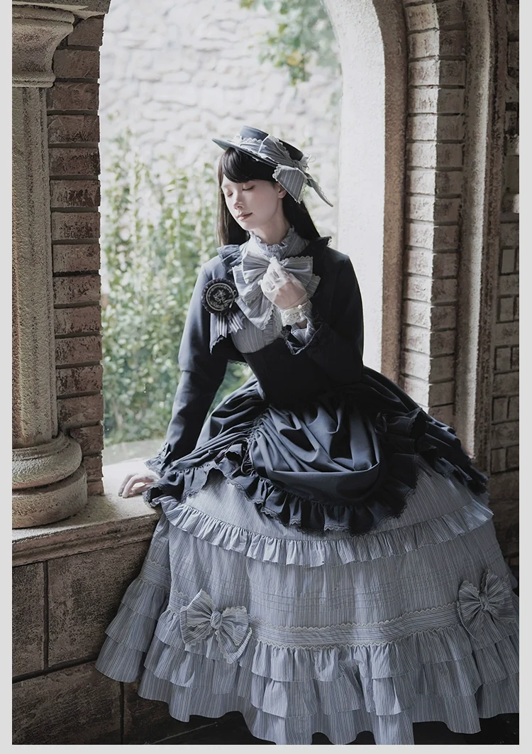 Alice Girl - Duke of Victoria - Classic Lolita SK & Overskirt Set - Image 4