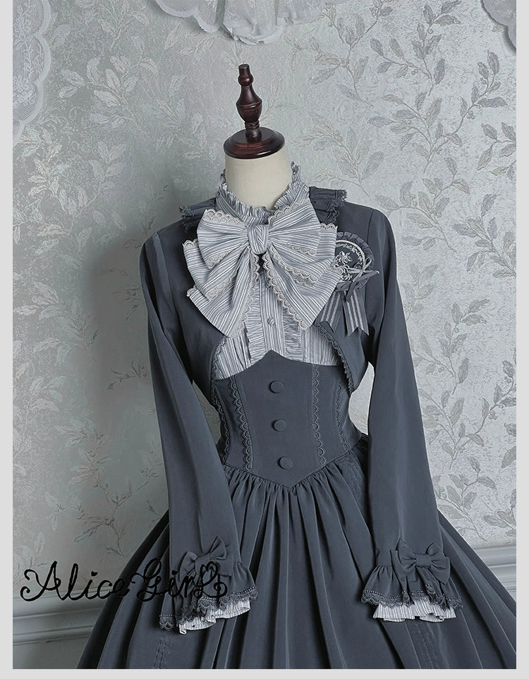 Alice Girl - Duke of Victoria - Classic Lolita Striped Blouse - Image 24