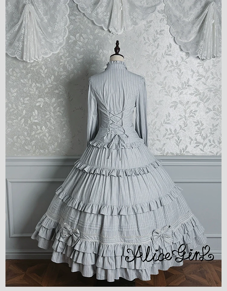 Alice Girl - Duke of Victoria - Classic Lolita Striped Blouse - Image 29