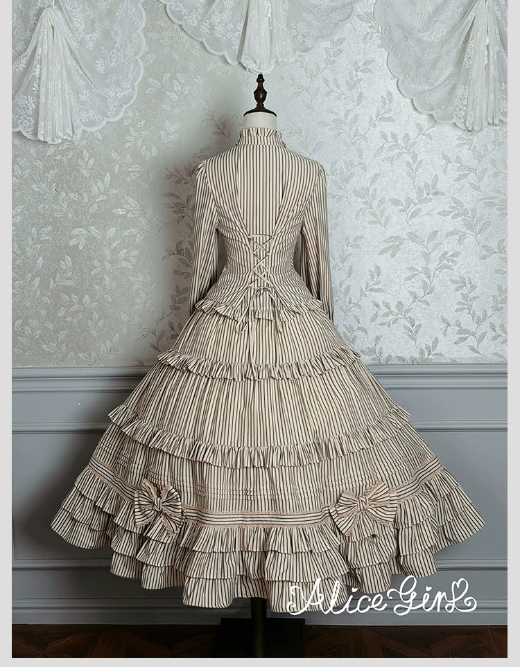 Alice Girl - Duke of Victoria - Classic Lolita Striped Blouse - Image 31