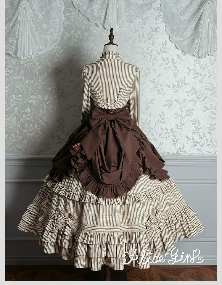 Alice Girl - Duke of Victoria - Classic Lolita Striped Blouse - Image 45