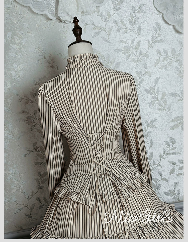 Alice Girl - Duke of Victoria - Classic Lolita Striped Blouse - Image 7