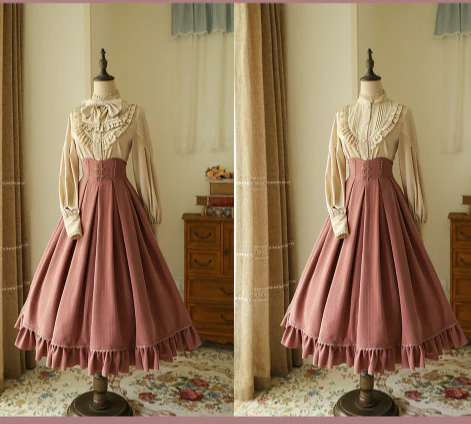 North of the Forest - Classic Lolita Striped Vest Skirt Set - Image 18