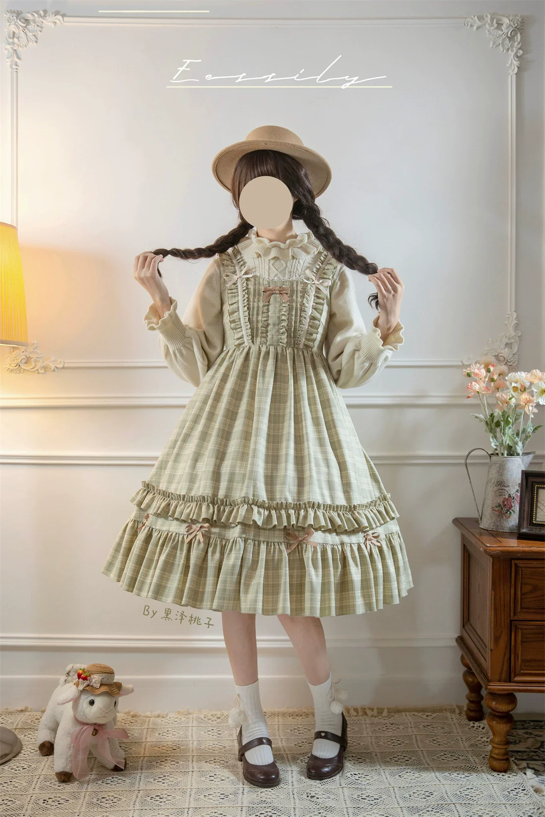 Green Fairy Tale - Classic Lolita Sweater Round Collar Winter Lolita Innerwear - Image 10