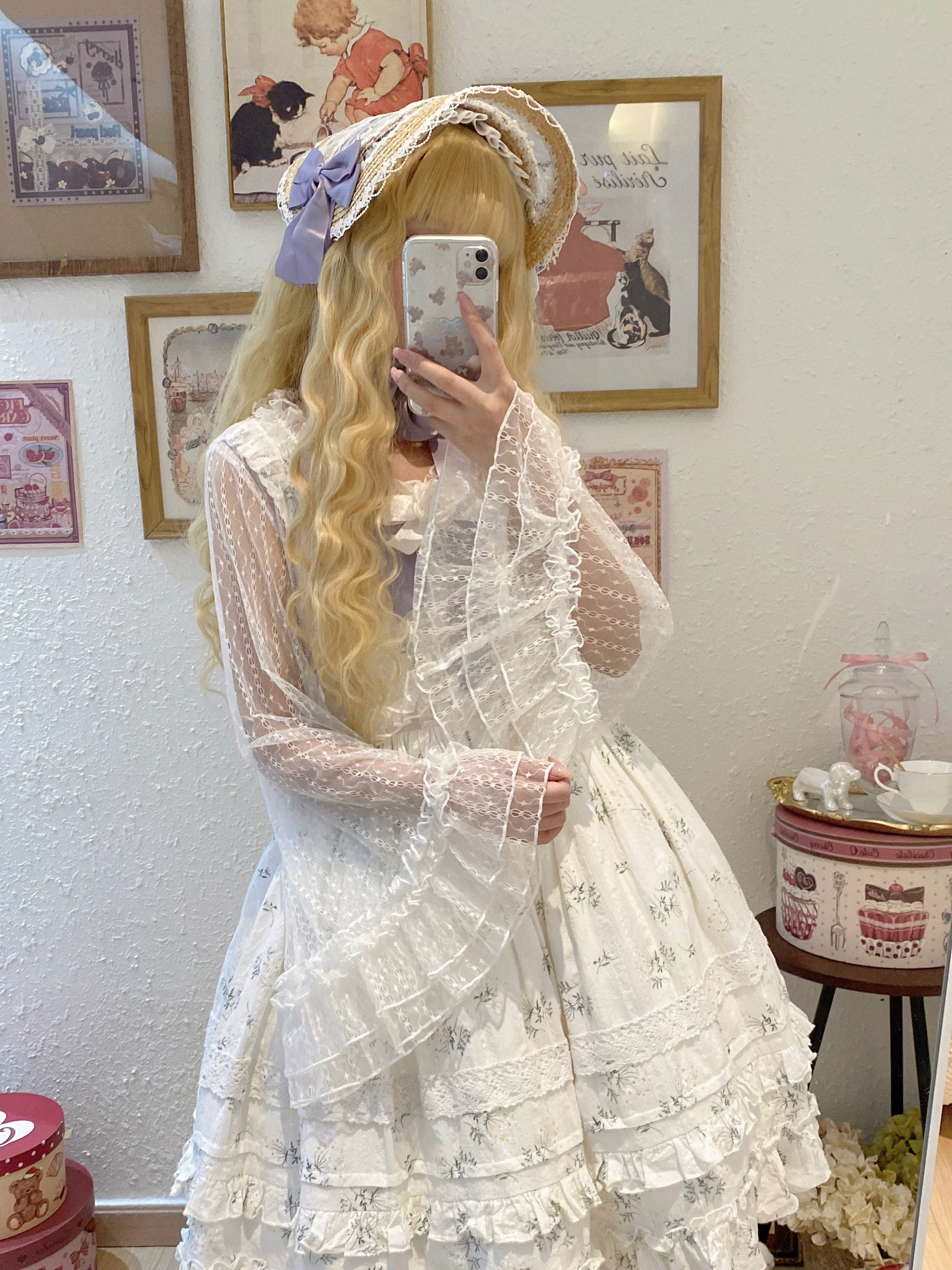 Flower - Classic Lolita Tulle Cardigan with Princess-Sleeves - Image 2