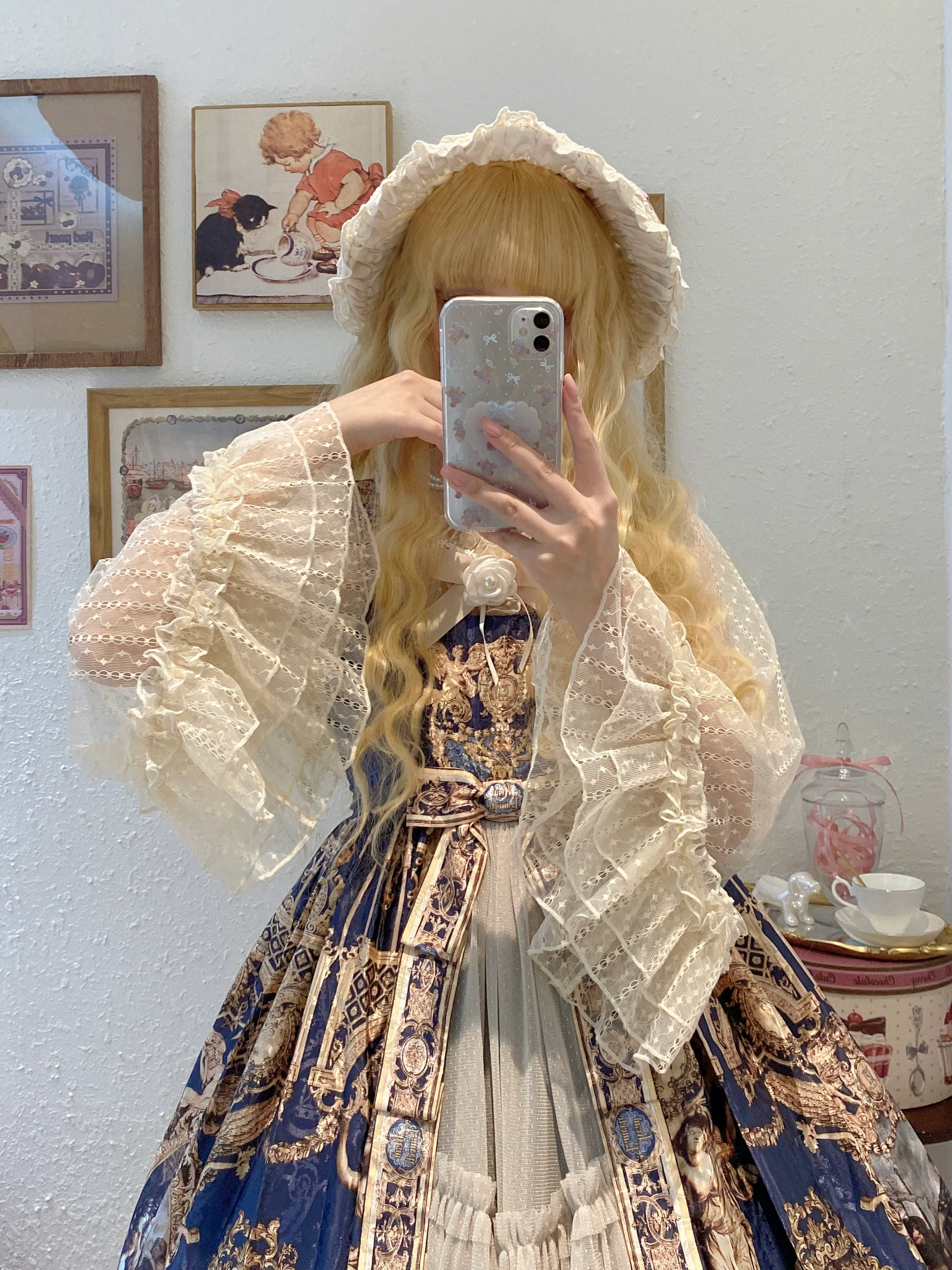 Flower - Classic Lolita Tulle Cardigan with Princess-Sleeves - Image 7