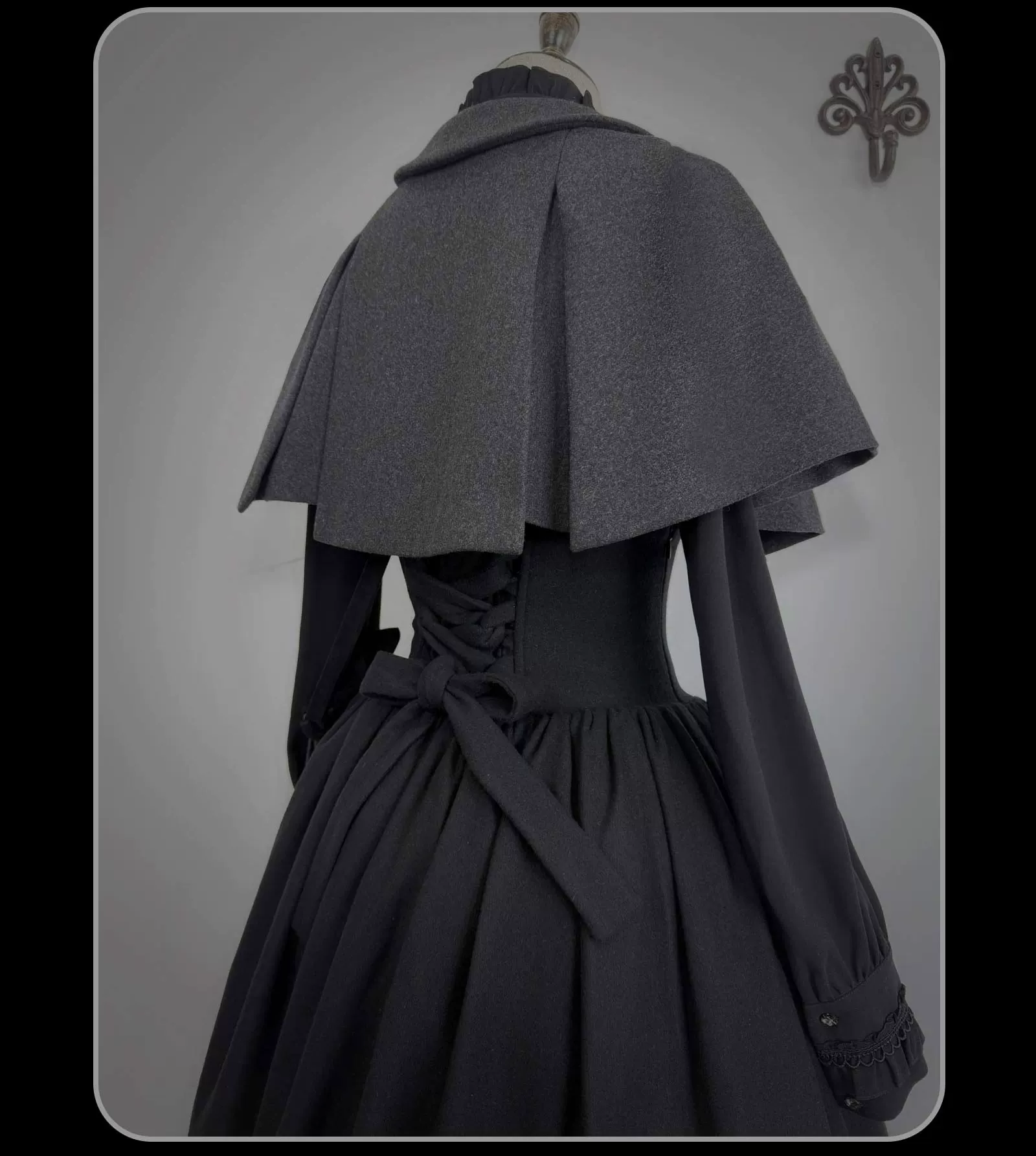The Seventh Tenet - Classic Lolita Wool SK Set, Detachable Cape - Image 22