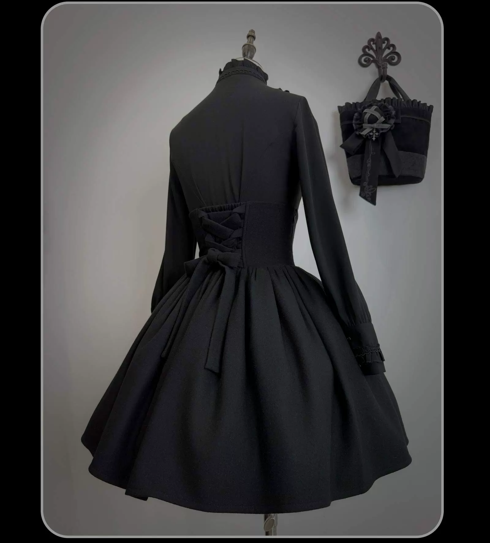 The Seventh Tenet - Classic Lolita Wool SK Set, Detachable Cape - Image 26