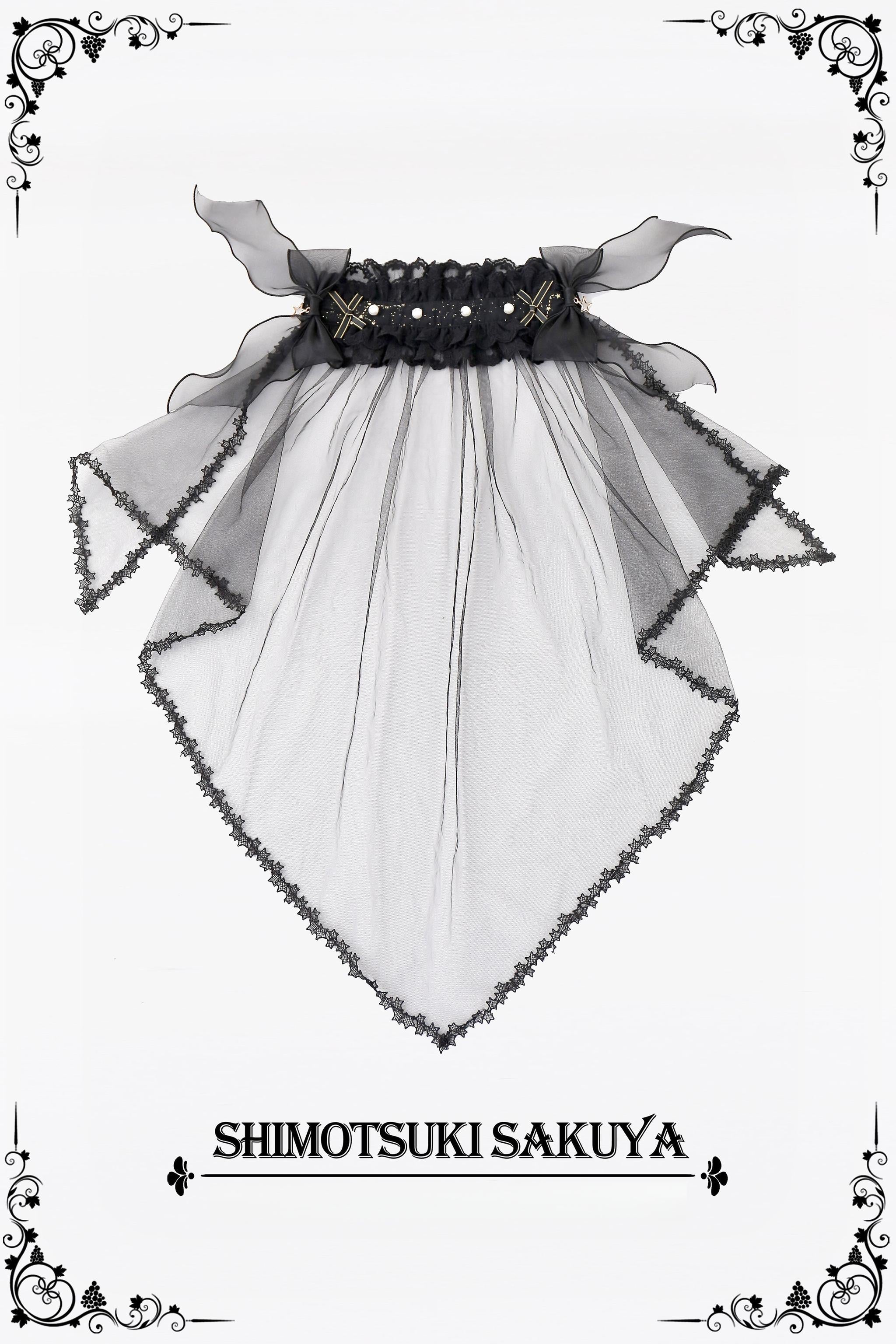 Whisper of Stars - Elegant Lolita Black JSK Dress, Constellation Foil Printing - Image 23
