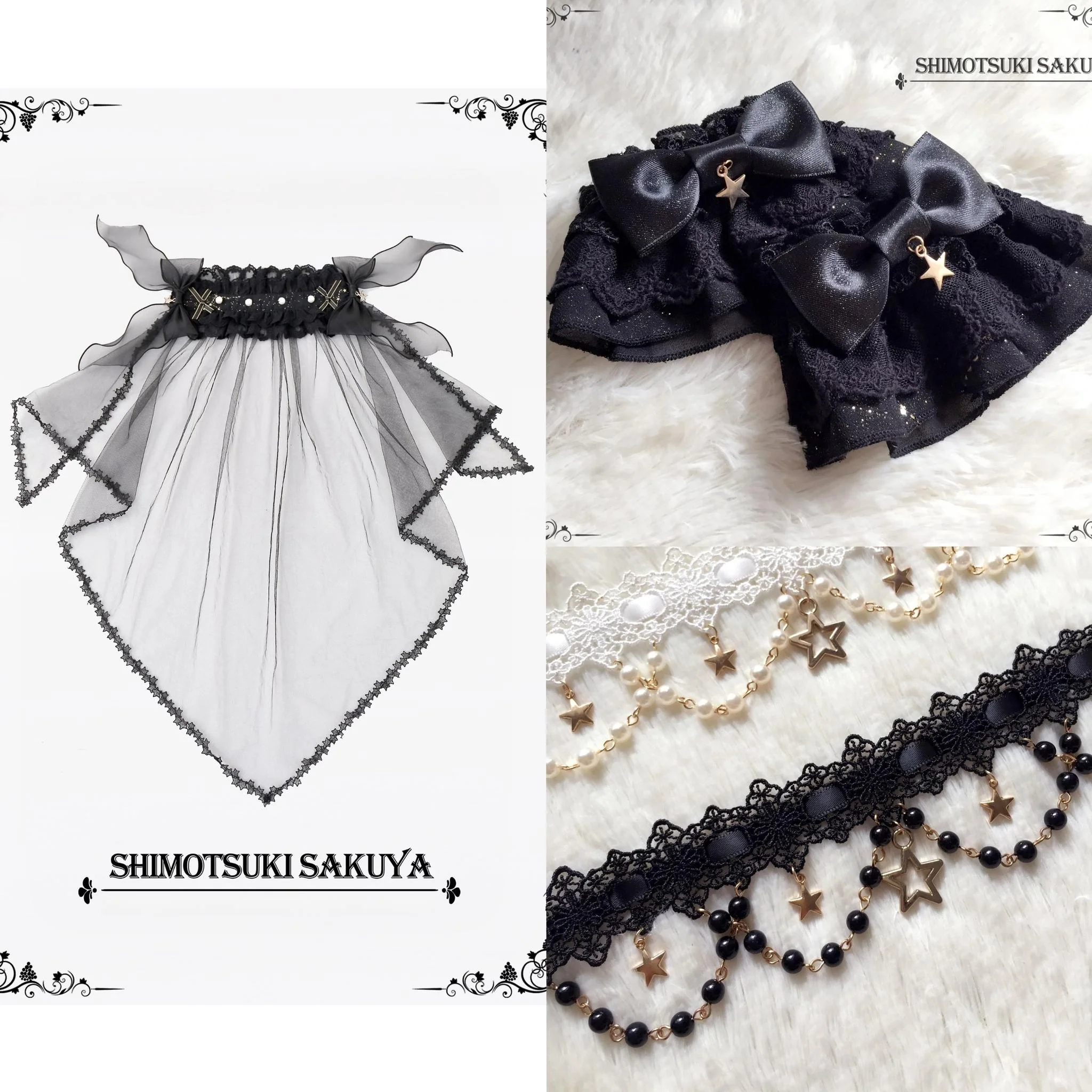 Whisper of Stars - Elegant Lolita Black JSK Dress, Constellation Foil Printing - Image 27
