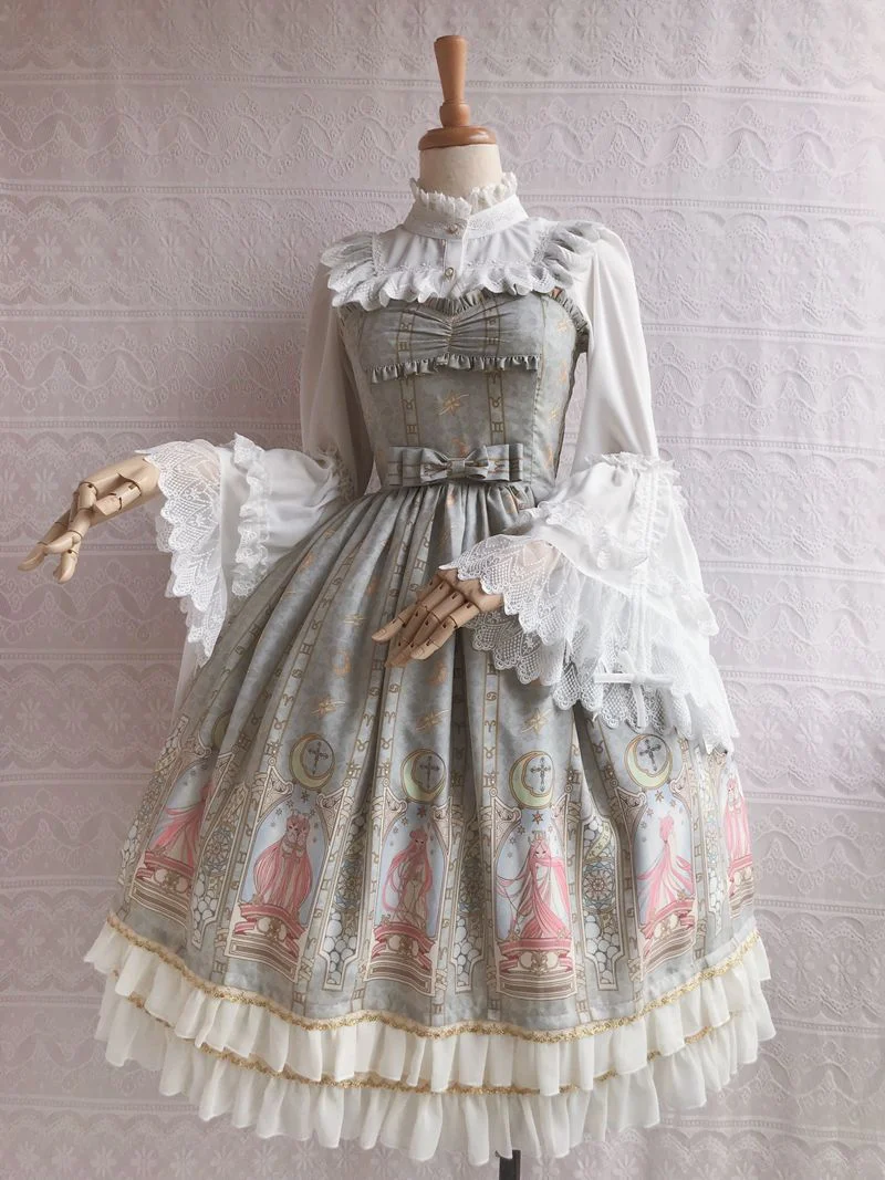Constellation Printing Chiffon Lolita JSK Dress - Image 5