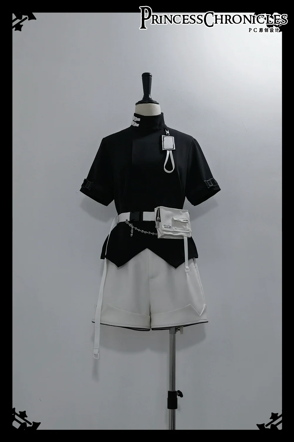 White Cat - Futuristic Style Cool Lolita Pants Suit With Cat Ear Coat - Image 24